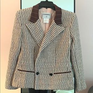 Chanel tweed pattern evening jacket